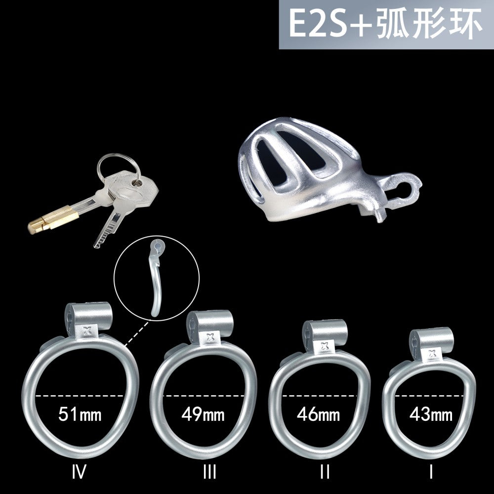 3D Printed Male Chastity Cage – Lightweight Penis Lock with 5 Rings for Erection Control & Bondage Fun