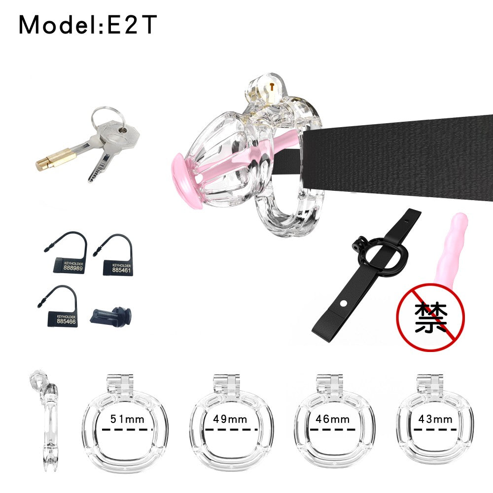 3D-Printed Resin Chastity Cage with Strap – A2–E2, 5 Colors