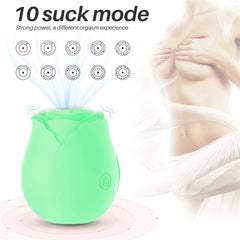 Glow In Dark Rose Vibrator Green