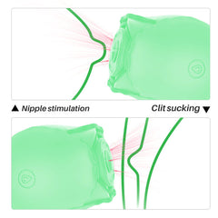 Glow In Dark Rose Vibrator Green