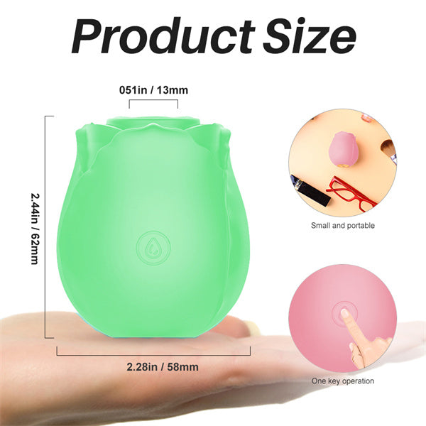 Glow In Dark Rose Vibrator Green