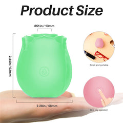 Glow In Dark Rose Vibrator Green