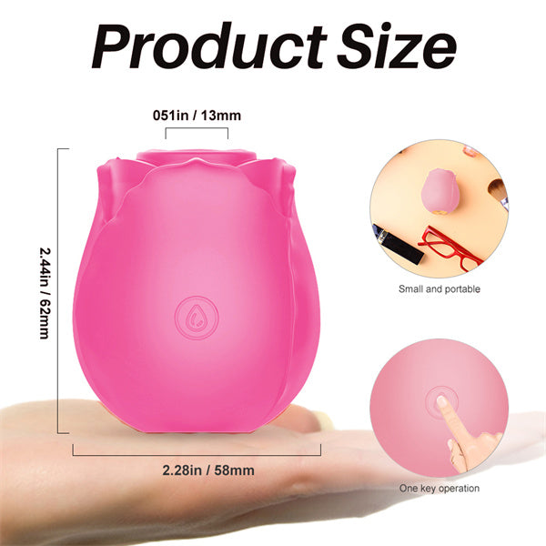 Glow In Dark Rose Vibrator Hot Pink
