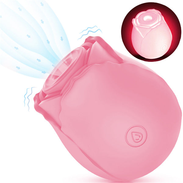 Glow In Dark Rose Vibrator Light Blue
