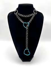 LoveChains™ - Heart Slip Chain Leather Choker Collar