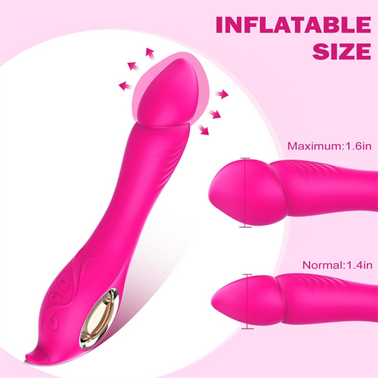 Inflatable Dildo Vibrators Hot Pink
