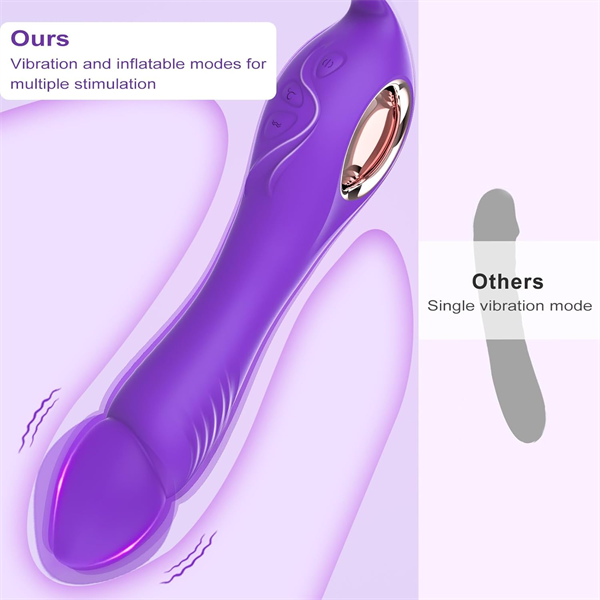 Inflatable Dildo Vibrators Purple