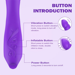 Inflatable Dildo Vibrators Purple