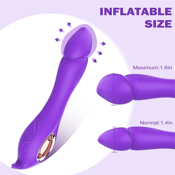 Inflatable Dildo Vibrators Purple