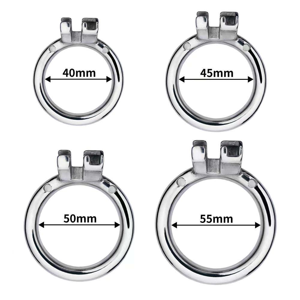 304 Stainless Steel Replacement Base Rings for Metal Chastity Cages - Circular, Curved & Strap-Ready K-01-K-04