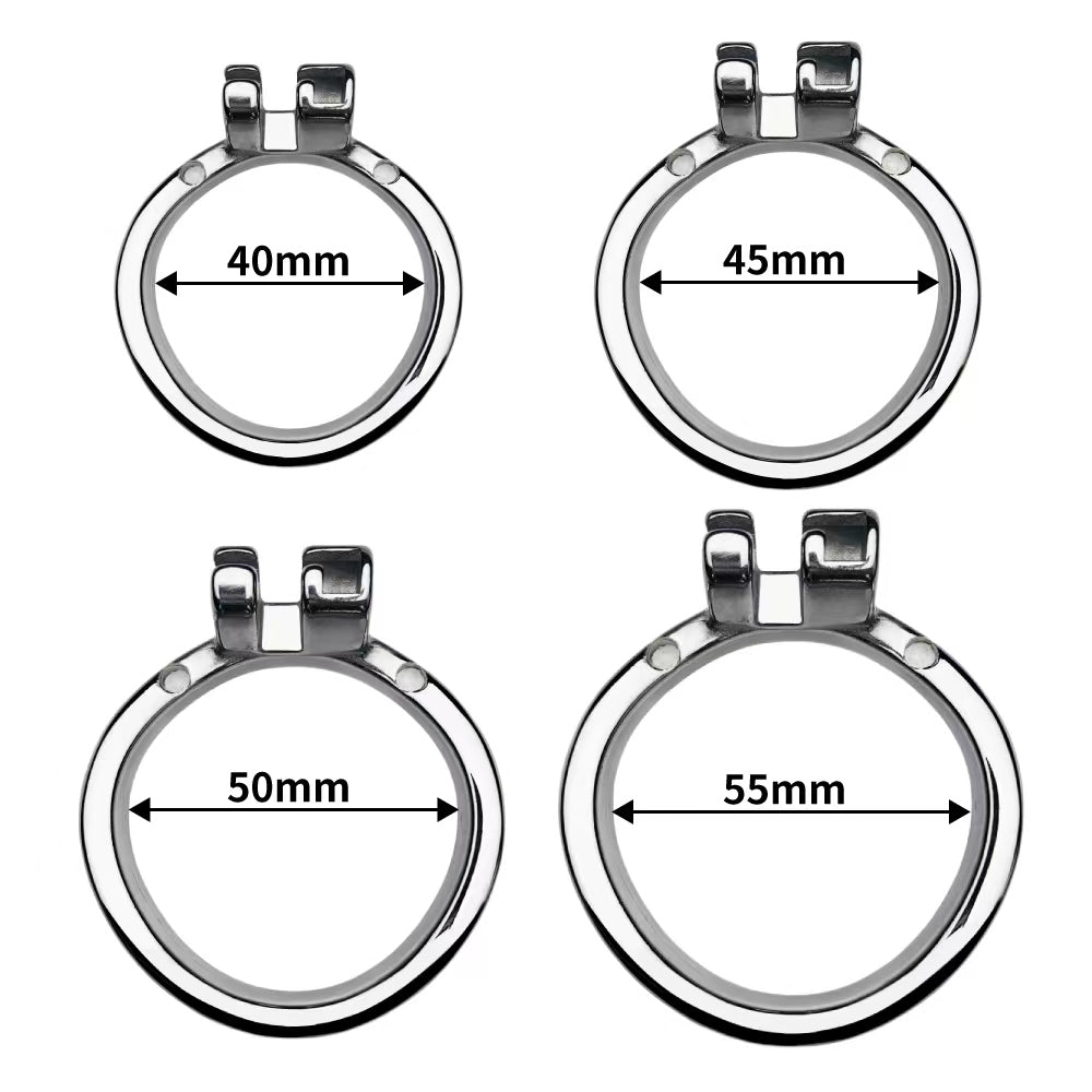 304 Stainless Steel Replacement Base Rings for Metal Chastity Cages - Circular, Curved & Strap-Ready K-01-K-04