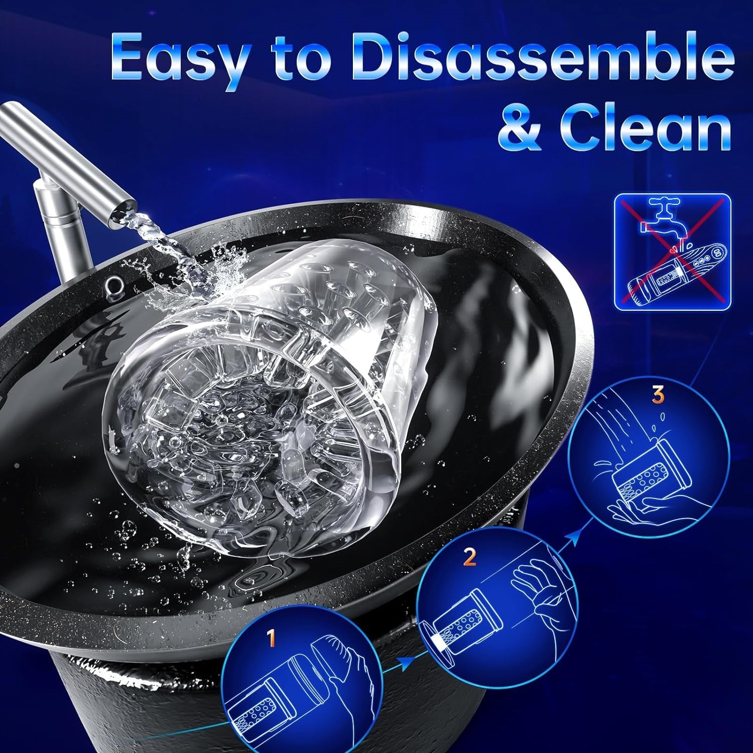 LCD Display 9 Thrusting & Rotating & Suction Male Stroker