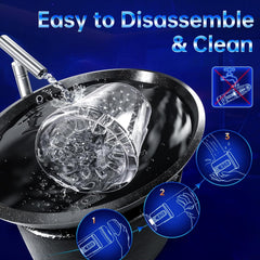 LCD Display 9 Thrusting & Rotating & Suction Male Stroker