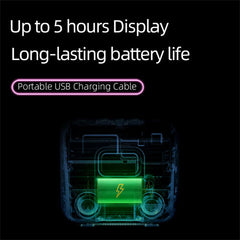 LOCKINK App Controlled Changeable Display Leather LED Collar & Leash Set