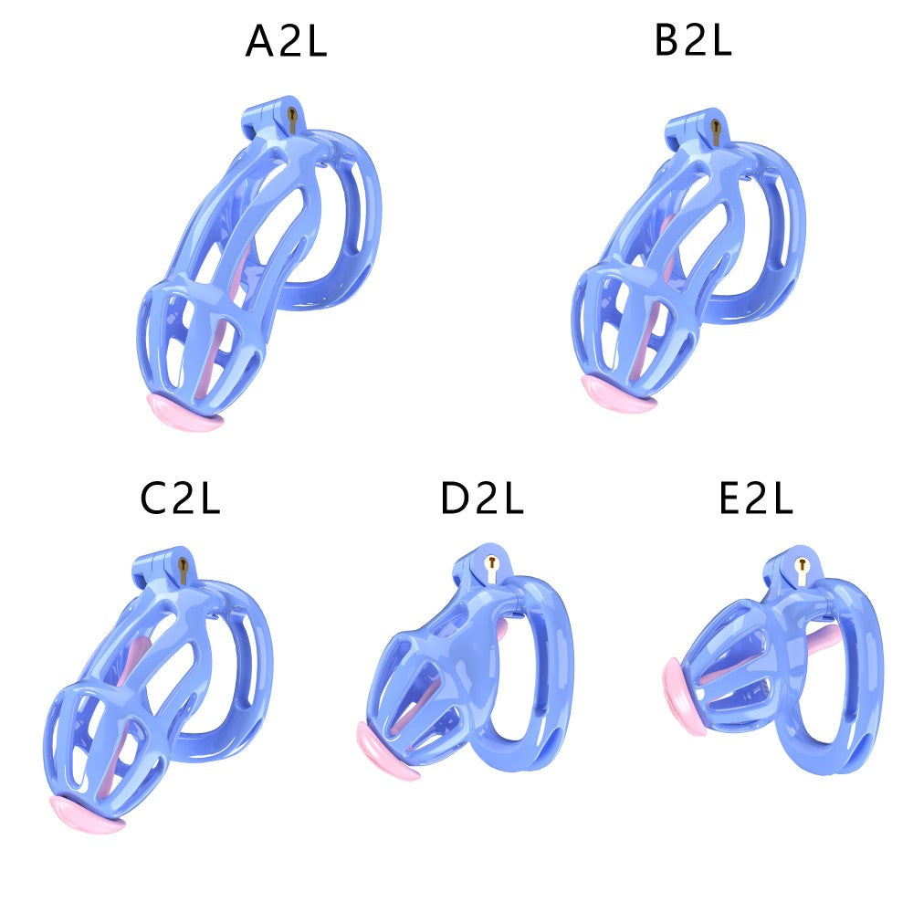 3D-Printed Resin Chastity Cage with Strap – A2–E2, 5 Colors