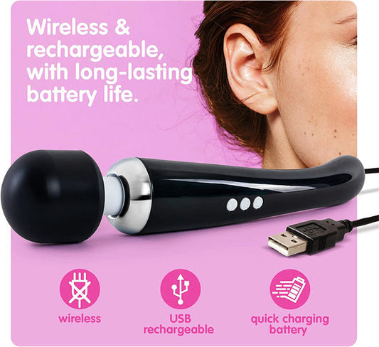 Large AV Wand Vibrator Black