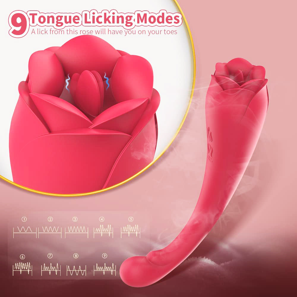 Rose Toy Clitoral Tongue Licking Vibrator Erin