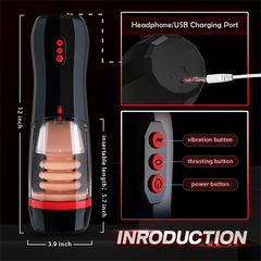 Lifelike Automatic 5 Thrusting 10 Vibrating Stroker
