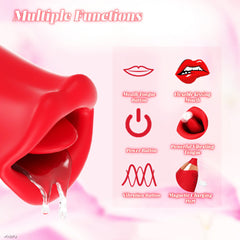Lip Biting Vibrator with Wiggle Finger Shaped Vibrator