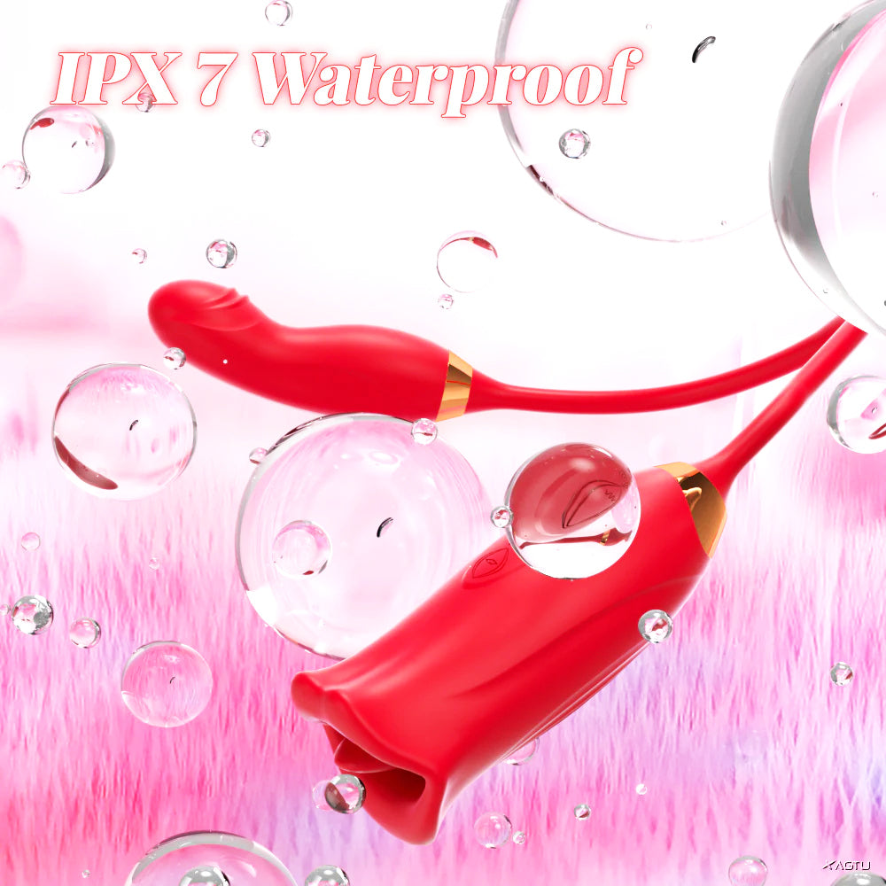 Lip Biting Vibrator with Wiggle Finger Shaped Vibrator