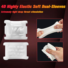 Dual-Sleeve Automatic Thrusting Rotating Vibrating Blowjob Stroker