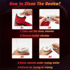 Dual-Sleeve Automatic Thrusting Rotating Vibrating Blowjob Stroker