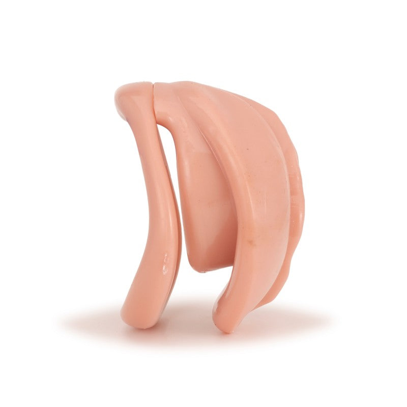 Small Faux Labia Silicone Chastity Cage with Resin Inner Cage