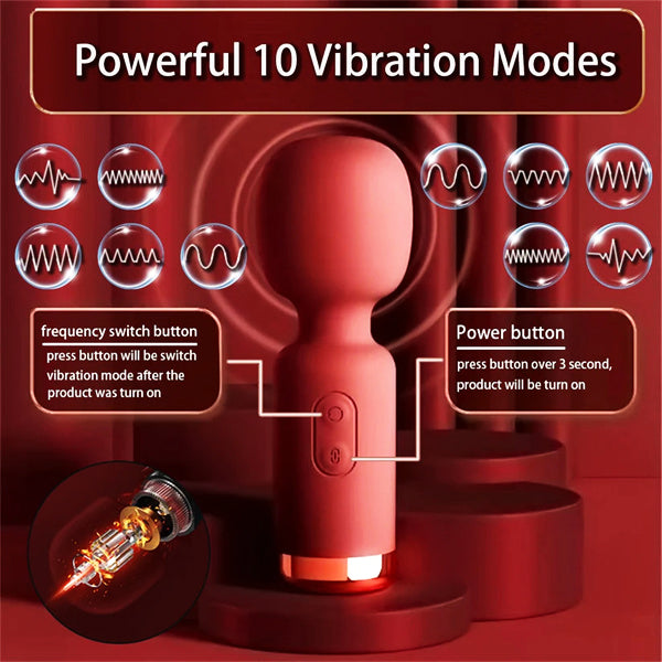 Mini AV Wand Vibrator Hot Pink