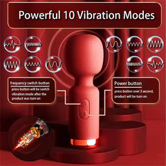 Mini AV Wand Vibrator Hot Pink