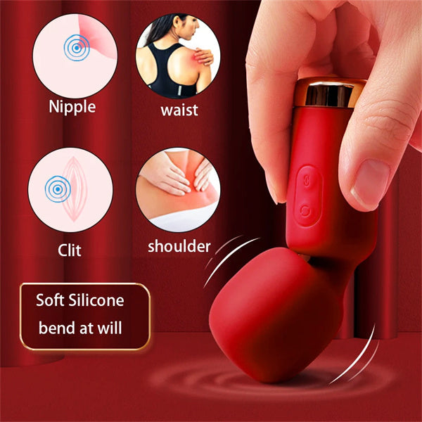 Mini AV Wand Vibrator Black