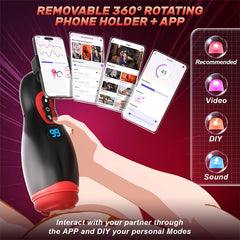 Male Sex Toys with 9 Sucking & 9 Vibrating with APP Control