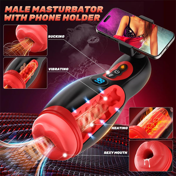 Male Sex Toys with 9 Sucking & 9 Vibrating with APP Control