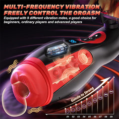 Male Sex Toys with 9 Sucking & 9 Vibrating with APP Control