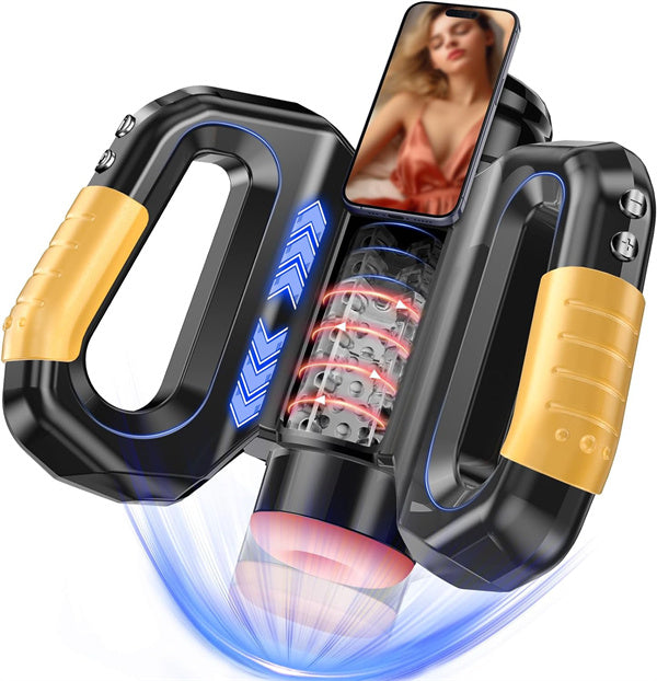 Handle 10 Thrusting & Rotating Modes Male Stroker