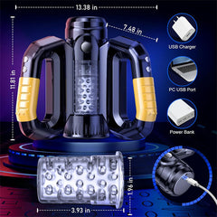 Handle 10 Thrusting & Rotating Modes Male Stroker