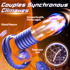 Mens Vibrator with Ribbed Penis Sleeve