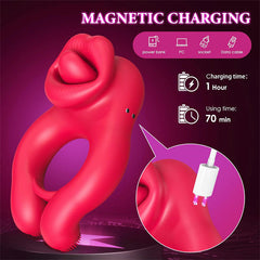 Mouth Biting Vibrating Cock Ring