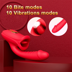 Mouth Biting Vibrator with G Spot Wand Vibrator
