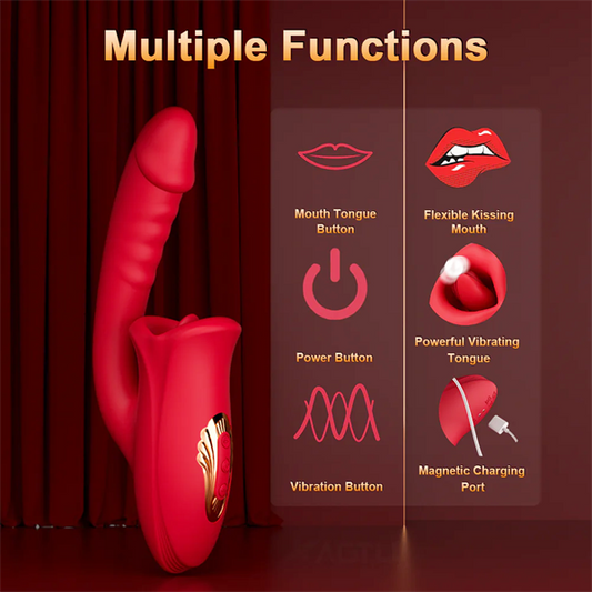 Mouth Biting Vibrator with G Spot Wand Vibrator