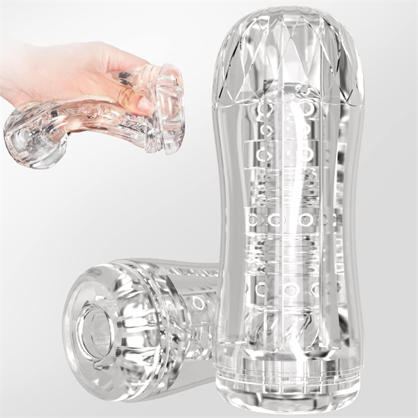 Portable Transparent Pocket Pussy Stroker