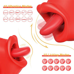 Red Licking Tongue Rose Toy