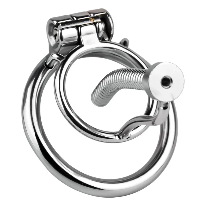 Rapier Steel Chastity Cage with Threaded Urethral Tube – LKM-031