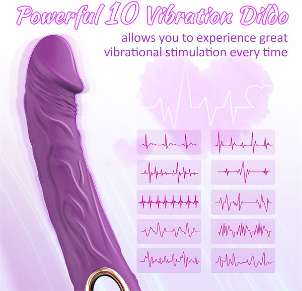 Realistic Dildo Vibrator Purple