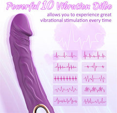 Realistic Dildo Vibrator Purple