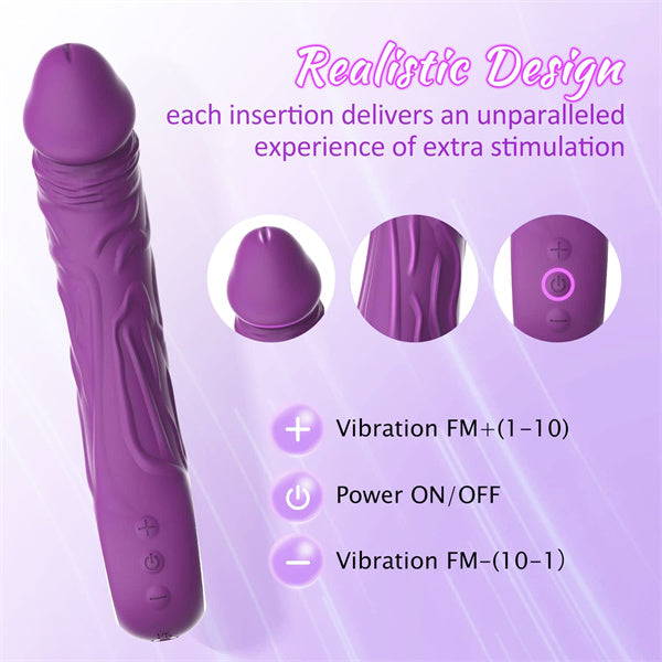 Realistic Dildo Vibrator Purple