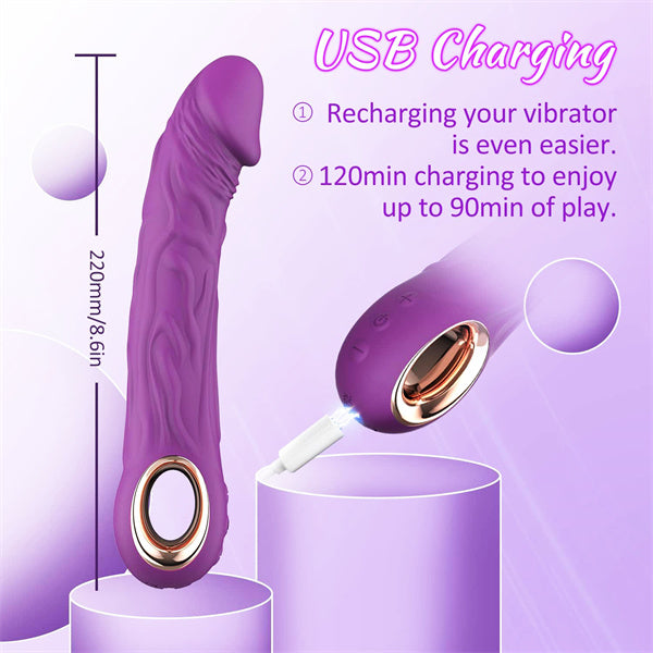 Realistic Dildo Vibrator Purple