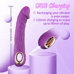 Realistic Dildo Vibrator Purple