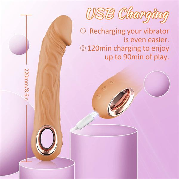 Realistic Dildo Vibrator Flesh