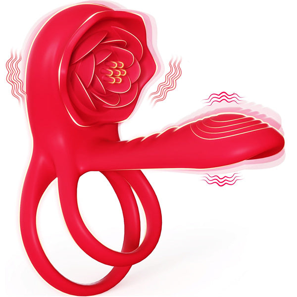 Rose Vibrating Cock Ring PRO2