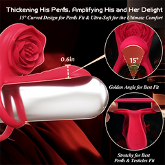 Rose Vibrating Cock Ring PRO2